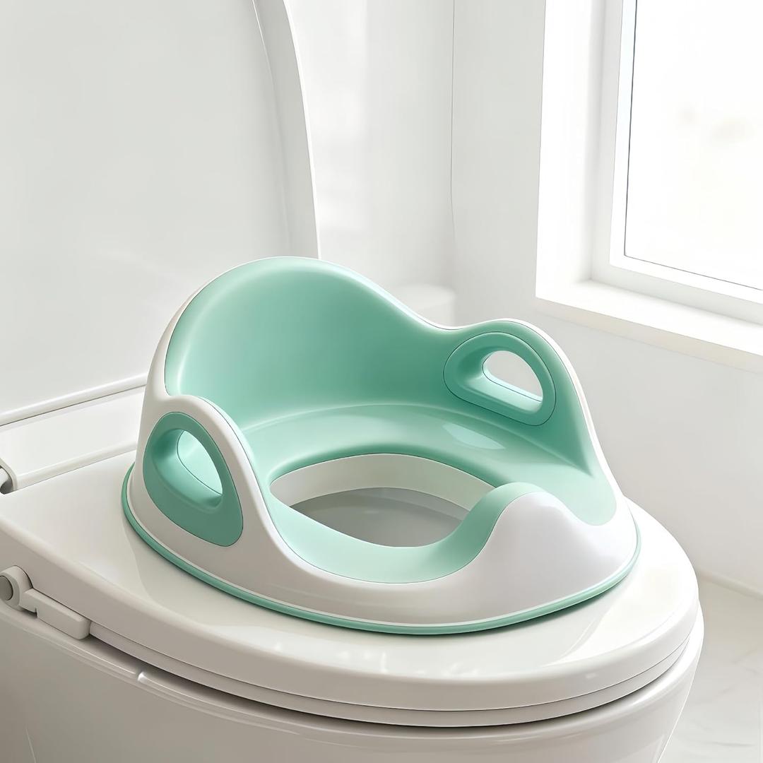 Potty Training Seat for Boys and Girls Baby Potty Training Seat with Detachable Soft Cushion Sturdy Handle and BackrestToddler Potty Training Toilet Seat for Kids, Splash Guard for Toilet Toddler
