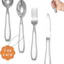 4-Piece Weighted Utensils for Tremors and Parkinson's (7 oz Each) - Weighted Silverware for Hand Tremors, Adaptive Utensils for Elderly