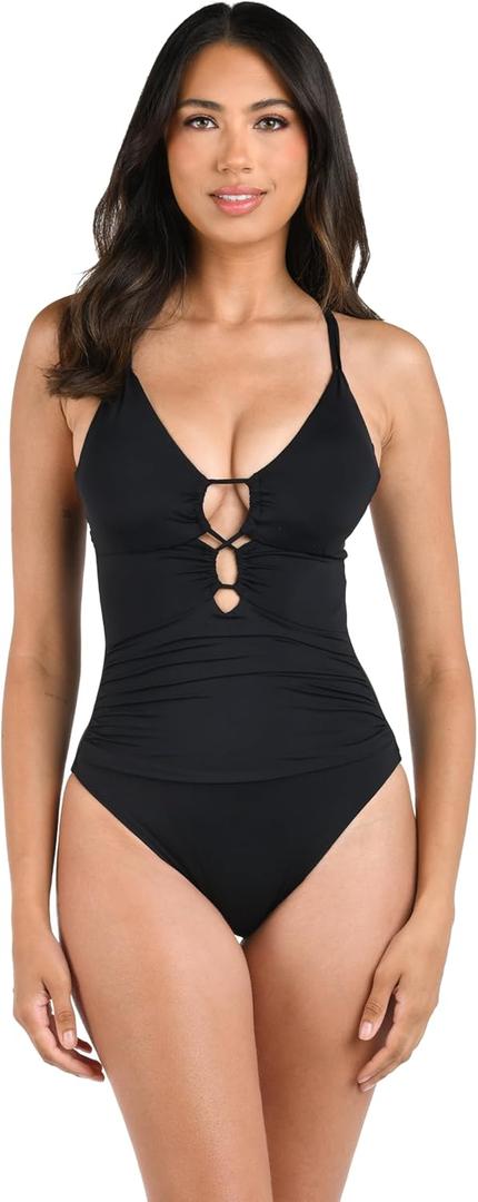 La Blanca Women's Island Goddess Underwire One Piece Swimsuit L
