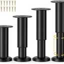 Wlrrcwdttc 4 Pcs Metal Adjustable Furniture Legs 4.72-7.87 inch, Adjustable Cabinet Legs for Sofa/Bed/Chair/Couch/Dresser/Table,Heavy Duty Bed Replacement Support Legs for Bed Frame/Bed Center Slat