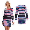 Dress Costumes for Women Stripe Women's Movie Cosplay Outfit for Halloween Party, L
