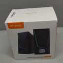 Nylavee Computer Speakers, PC Speakers with 6 Lighting Modes, USB Powered Computer Speakers for Desktop PC with 2 Bass-Boost Ports, 2 Speaker Units, and 3.5mm Aux-in for PC, Laptop, Monitor, Gaming (Black)