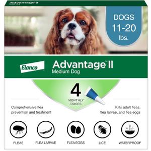 Advantage II Medium Dog, 4 pack