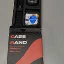 Goton Rugged Case and Band Kit with Screen Protector for Apple Watch 45mm, Compatible with Apple Watch Series 9/8/7, Full Body Shockproof Metal+PC Bumper Cover with Silicone Band, Black