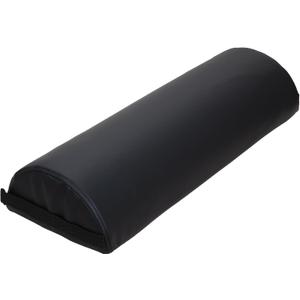 ForPro Premium Jumbo Half-Round Bolster Pillow for Massage and Yoga, Oil and Stain-Resistant, 9W x 4.5" H x 26L, Black