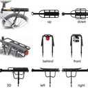 West Biking 110Lb Capacity Almost Universal Adjustable Bike Cargo Rack Cycling Equipment Stand Footstock Bicycle Luggage Carrier Racks with Reflective Logo (Black)