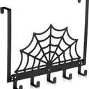 Cobweb Over The Door Hooks Halloween Gothic Bathroom Decor Hanger Wall Mount Rack Holder for Towel, Hat, Coat, Cloth, Keychain, Bag, Home Organizer