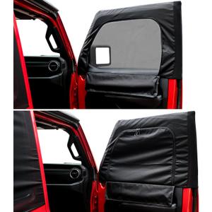 Front Window Sun Shade for Jeep Side Windows, Window Screen Curtains Cover for Camping Compatible with 2007-2024 Jeep Wrangler JK JL & Gladiator JT, 2 Pack