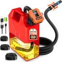 Cordless Fuel Transfer Pump, 3.8 GPM Automatic Gas Can Pump, Electric Fuel Pump Built in 6000mAh Rechargeable Battery, LED Display, Auto Stop, 3 Gear Adjustable Flow, 3 Adapters, 90" Hose for Gasoline