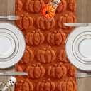 3D Halloween Indoor Decoration Table Runner - White Ghosts Soft Plush Faux Fur Fabric Holiday Home Kitchen Dining Party Table Decor 13x72 Inch Long