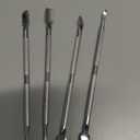 Lnngub 4 Pcs Dual Head Cuticle Pushers,Metal Cuticle Pusher and Scraper Stainless Steel Nail Scraper Nail Cleaner Tool Care Tool for Professional Salon & Home Manicure