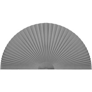 Arch Window Shade Stick on Half Circle Window Covering No Tools Pleated Fabric Semi Circle Half Round Window Shade Light Filtering Half Window Blinds for Living Room, 36x18inch, Grey
