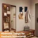 4 Pack Foldable Wall Hooks Black Wooden Wall Hooks Hangers Mounted Single Organizer Hook Rack Folding Wood Coat Rack for Heavy Duty Hanging Hats Bags Towels Bags