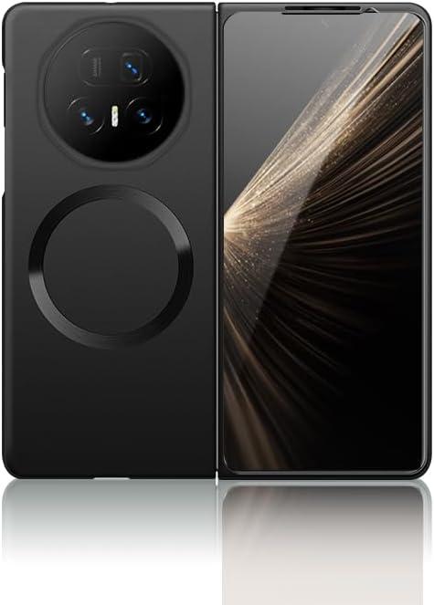 Kukoufey Compatible with Honor Magic V5 Case Cover, Compatible with Honor Magic V5 Ultra-Thin Hard PC Shockproof Protective case with Built-in Magnetic Suction Black