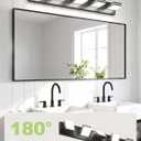 VOLISUN LED Vanity Light,5‑Light 34.3" Black 180°Rotatable 5CCT Dimmable