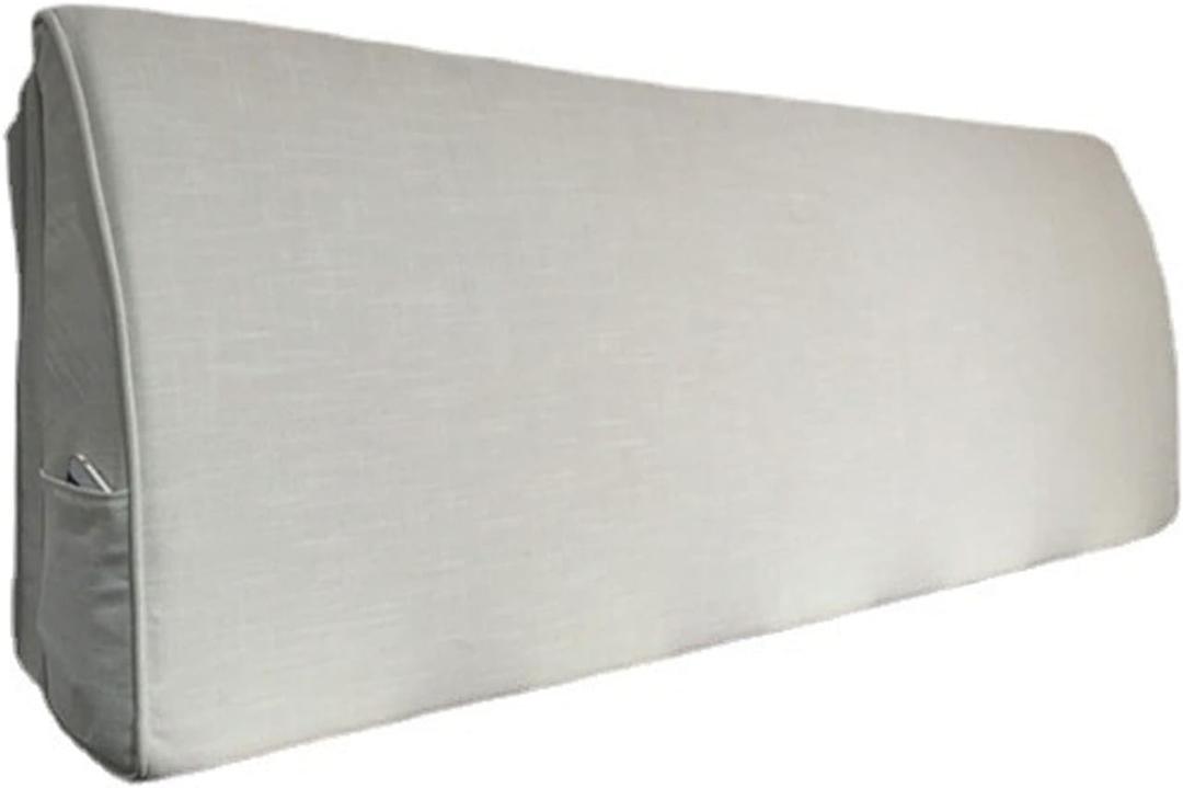 Headboard Pillow CushionHeadboard Bed Queen of Back TwinDaybed Wall Board PillowsLumbar Flax Support Upholstered for Without HeadboardBedroom with Removable Cover (Color : White, Size : 78.7x19. (78.7x19.7x4in)