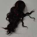 Ponytail Extension 22 Inch Black mixed Burgundy Long Wavy Drawstring Ponytail Extension for Women Synthetic Ponytail Hair Extension Clip in Hairpiece for Daily Use