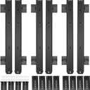 ZOENHOU 3 Pairs 14 Inch Black Keyboard Tray Slides, 22 LB Heavy Duty Ball Bearing Slides Hardware, Computer Tray Keyboard Slider Under Desk Rails Rack with 24 Adjustable Height Bracket and 48 Screws