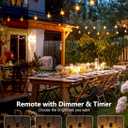 Brightown Outdoor String Lights, 74FT Shatterproof LED Patio Lights with 22 Dimmable Plastic G40 Bulbs, 2700K Waterproof Connectable Hanging String for Backyard, Cafe, Porch, Deck, Home Decor