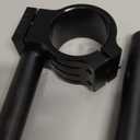 Motoforti Aluminum 50mm Clipon Handlebar Replacement Fit for Fork Diameter 50mm Universal Cafe Racer Tilt Angle 8° 7/8" BarsBlack