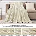 BEDELITE Fleece Blanket Twin Size 3D Ribbed Jacquard Soft and Warm Decorative Fuzzy Blankets Cozy, Fluffy, Plush Lightweight Throw Blankets for Couch, Bed, Sofa(Beige, 60x80 inches)