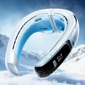 RANVOO AICE LITE MAX 2026 Real AC Cold Blast [No.1 Coolest & Most Durable] AI Neck Air Conditioner, Best Immersive Neck Cooler, 6000 mAh Rechargeable Neck Fan Blow Cold Air, Summer Gifts for Mom White
