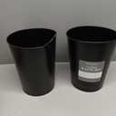 Bath Bliss 5 Liter Small Wastebasket | 2 Pack | Round Open Top | Trash Can | Bathroom | Bedroom | Kitchen | Office | Dorm | Disposal Waste Bin | Garbage | Matte Black