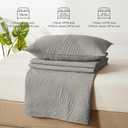 OARAGE Queen Quilt Bedding Set Soft Lightweight Grey Bedspread with Leaf Pattern,Ultrasonic Microfiber Bed Coverlet Full Size for All Season (1 Quilt, 2 Shams)