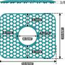 Silicone Sink Protector for Kitchen Bathroom Sink, 2 Pack 13.58"x 11.6" Heat-resistant Mat, Non-Slip and Durable Silicone Protectors, Center Drain (Green)