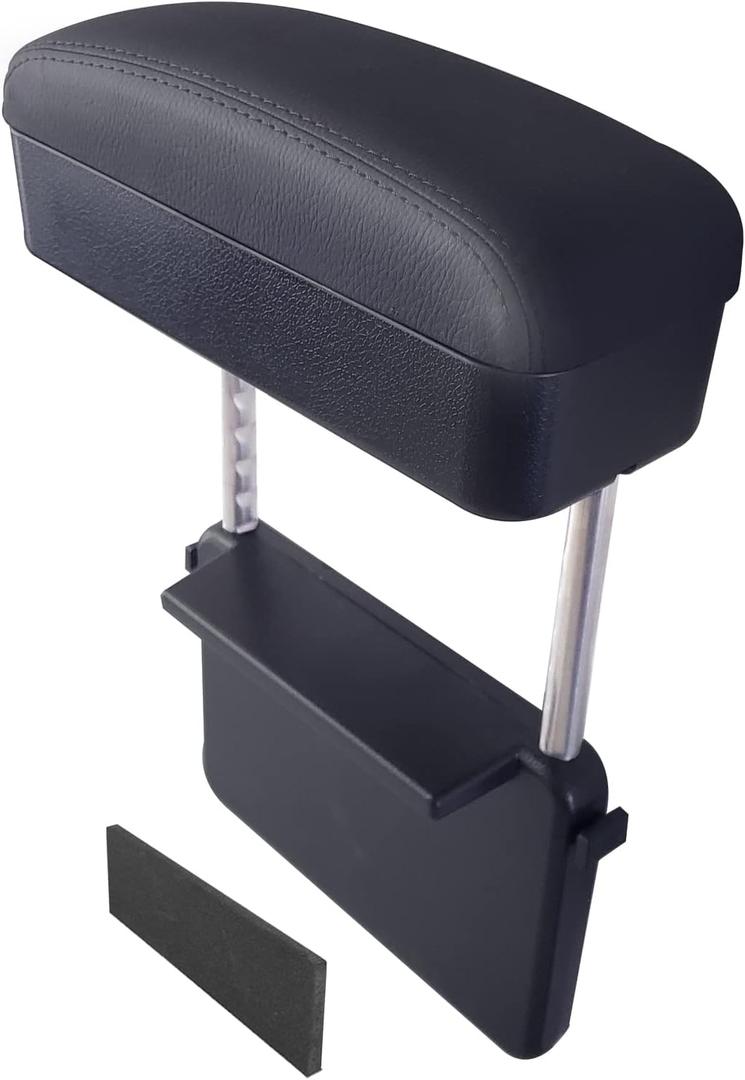 Car Armrest Storage Box, Car Seat Gap Filler Organizer, Car Organizers and Storage, Arm Rest for Car, Forearm Wrist Support Adjustable Armrest for Most Car Models (Black)