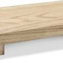 Wood Riser Tray Soap, Stand Soap Tray for Kitchen Sink, Wood Pedestal for Kitchen Counter Sink Stand Decorative Rustic Bathroom Dishes for Plant Bottles Candles Display (Natural, 9 x 6 Inch)