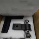 Kohree 6" Adjustable Trailer Hitch Fit 2 Inch Receiver, Dual Solid Ball 2" and 2-5/16"(12,500 LBS GTW), Drop & Rise Heavy Duty Aluminum Tow Hitch with 4 Silencer Pads & 2 Locking Hitch Pin, Black
