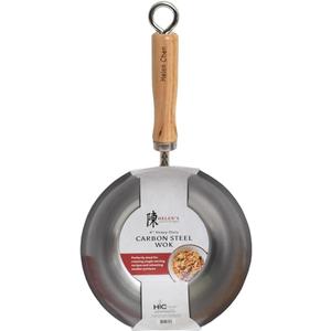 Helen's Asian Kitchen Wok, Carbon Steel, 8-Inch, for Single-Serve or Smaller Portions