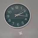 Roymnie Wall Clock, Silent Wall Clocks Battery Operated 8 Inch-Modern Non Ticking Analog Clock Decorative for Kitchen Office Bathroom Bedroom(Deep Green)