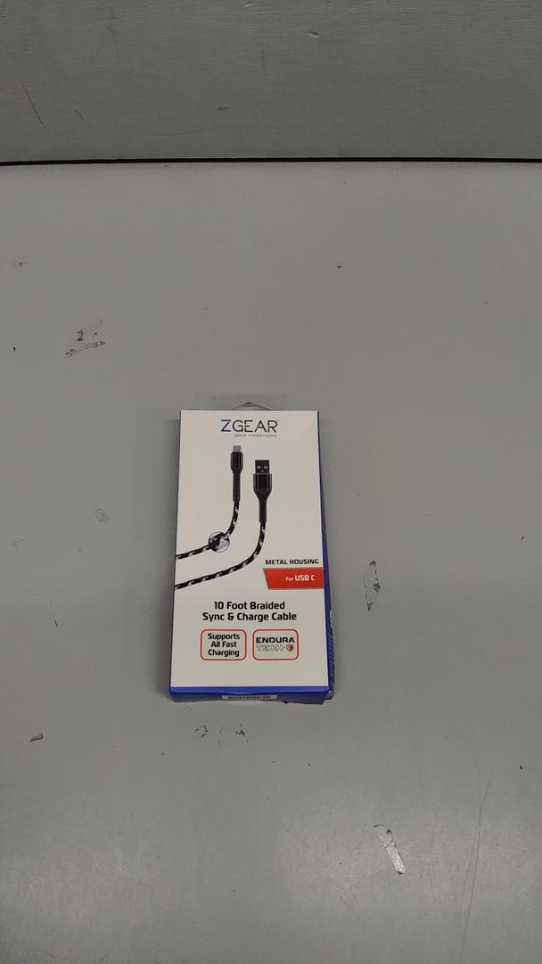 ZGEAR 10 Foot Braided Sync& Charge Cable For USB C
