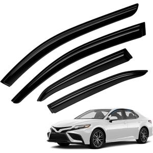 Camry Rain Guards- Window Visors for Toyota Camry 2018-2024, Out-Channel Side Window Rain Guards for Camry Accessories, 4PCS, Black, Car Accessories