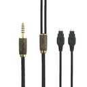 NewFantasia 4.4mm Balanced Cable Replacement Upgrade Cable Compatible with Sennheiser HD600, HD650, HD580, HD660S, HD58X, HD660S2, HD6XX Headphone 7N OCC Copper Silver Plated Cord Walnut Wood Shell
