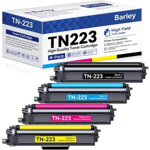 TN-223 TN223BK/C/M/Y Toner Cartridge 4 Pack Compatible TN223 4PK TN-223BK/C/M/Y Ink Cartridges Replacement for Brother TN223 Black Cyan Magenta Yellow Toner Cartridges Set: TN2234PK