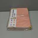 3 x 2026 Planner, Hardcover Leather Weekly and Monthly Planner, January 2026 - December 2026, Spiral Yearly Agenda Organizer Book 2026 with Tabs, Daily Calendar Planners for School Work Home, A4 (8.5" x 11"), Pink