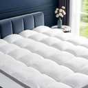 Memory Foam Mattress Topper Queen Size for Back Pain Relief, Extra Soft Pillow Top Mattress Pad,Breathable Mattress Cover for Fluffy Shredded Memory Foam Filled,60x80 in