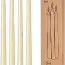 4 Pack Ivory Taper Candles - Taper Candles 10 Inch Dripless, Smokeless & Unscented - 8 Hours Long Burning - Hand Poured Tall Candlesticks - Ideal for Weddings, Dinner Parties, and Home Decor