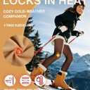 MERYLURE Fleece Lined Tights Women Fake Translucent Winter Warm Thick Pantyhose Thermal Sheer Leggings for All Skin Tone (Honey)