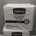 Depend Guards Incontinence Pads for Men, Maximum Absorbency, 104 Count (2 Packs of 52)