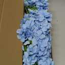 VUAHAUL 4 PCS Real Touch Hydrangea Artificial Flowers 20.5", Blue Latex Faux Hydrangeas Large Fake Flowers with Stems Leaves for Family Table Wedding Bouquets Party Home Decor (4, Blue, 20.5'')