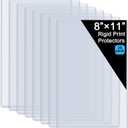 25 Pack 8.5" x 11" Hard Sheet Protectors, Rigid Print Protectors, Clear Waterproof Protectors, Paper Sleeves Photo Plastic Sleeves Hard Plastic Document Holder, Birth Certificate