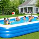Inflatable Swimming Pool for Adults Kids - 10FT x 6FT Blow Up Pools Kiddie Pool, Oversized Thickened Family Inflatable Pools for Backyard Outdoor Garden Outdoor Summer Water Party