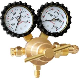 Nitrogen Regulator with 0-600 PSI Outlet Pressure, CGA580 Inlet and 1/4'' Male Flare Fitting