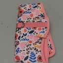 Dog Harness for Small Sized Dog,Hook-and-Loop Easy On/Off, Reflective Adjustable Soft Mesh Vest for Puppy (Pink Floral Print,L) (L(Neck:14.4-17.5",Chest:20.3-24.6"))