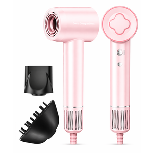 Cosy Companions HighSpeed Ionic Hair Dryer, 150000 RPM Brushless Motor for 25 Min Fast Drying, Low Noise Blow Dryer Reduces Frizz & Heat Damage, Lightweight Hair Dryer with Diffuser & Nozzle, Pink