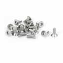 Tool parts M4 x 10mm 316 Stainless Steel Flat Torx Head Machine Screw Silver Tone 20pcs